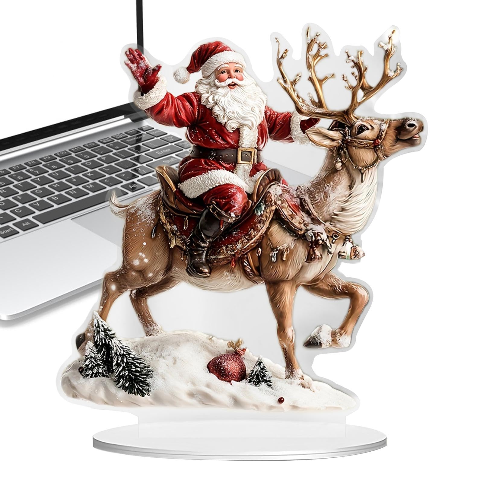 Amazon.co.jp: サンタ クリスマス像 - 卓上アクリル サンタ クロース像